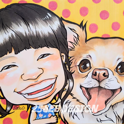 163番 似顔絵(2L判サイズ) 絵画 25SEE DESIGN 通販 6170123｜Creema