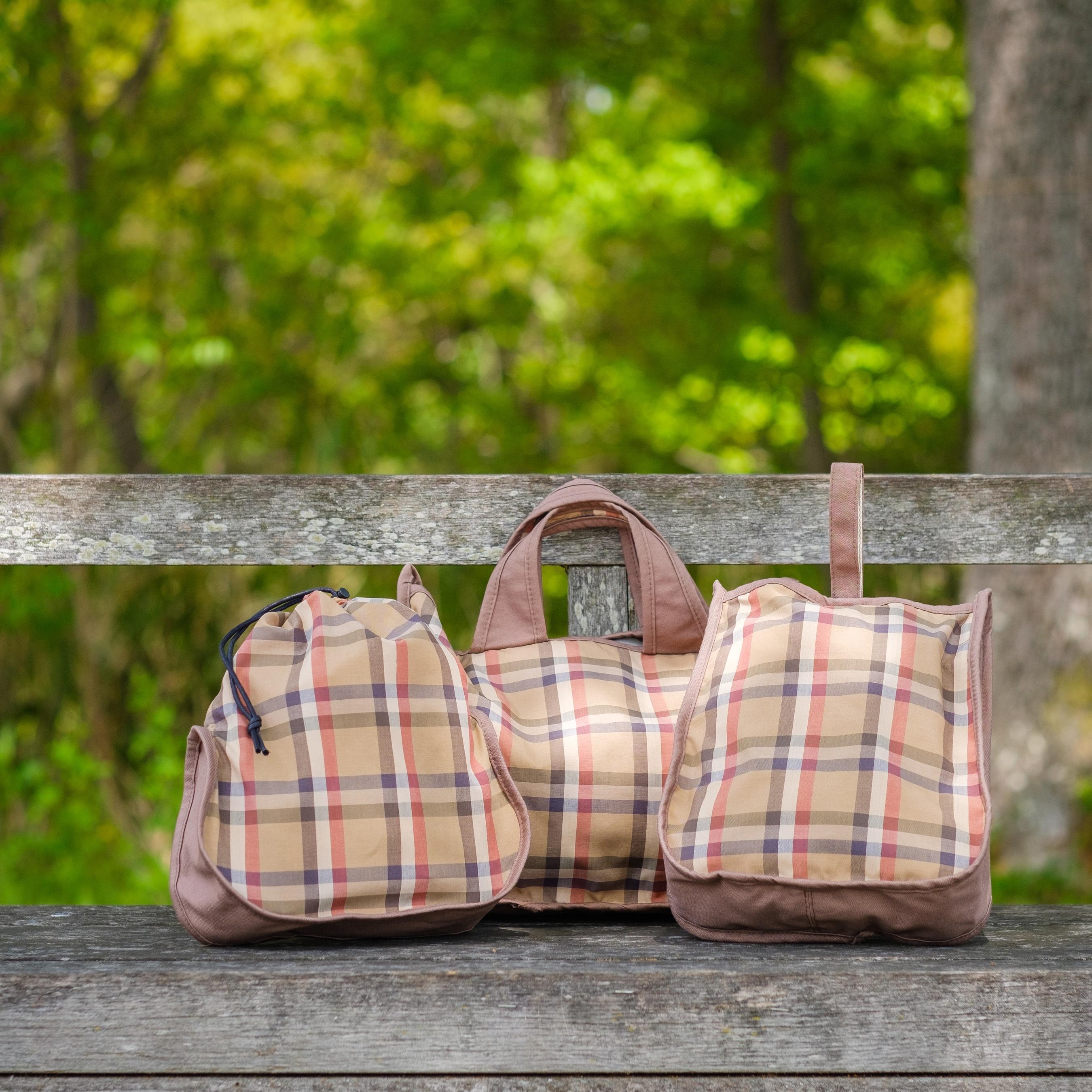 入園・入学3点セット（リバーシブル機能付）/ライトブラウン　11号帆布　【受注製作】