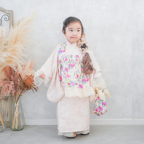 コットンフラワー被布エプロン 子供服 HAM-NICO 通販｜Creema(クリーマ  