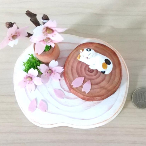 お花見 ねこ ミニチュア その他雑貨 パンダのtaitai🐼 通販 13386642