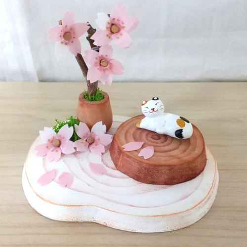 お花見 ねこ ミニチュア その他雑貨 パンダのtaitai🐼 通販 13386642