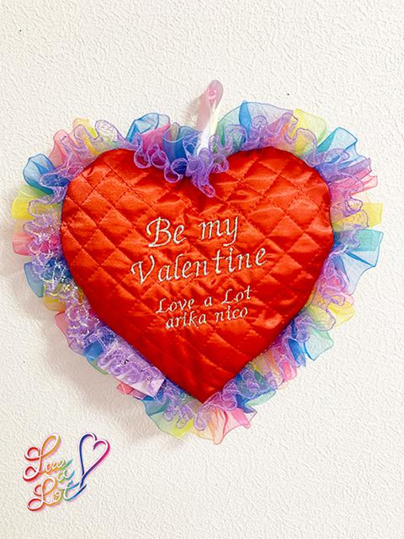 【Be my Valentine】Rainbow frillのスペシャルウォールデコ④（purple） 1枚目の画像
