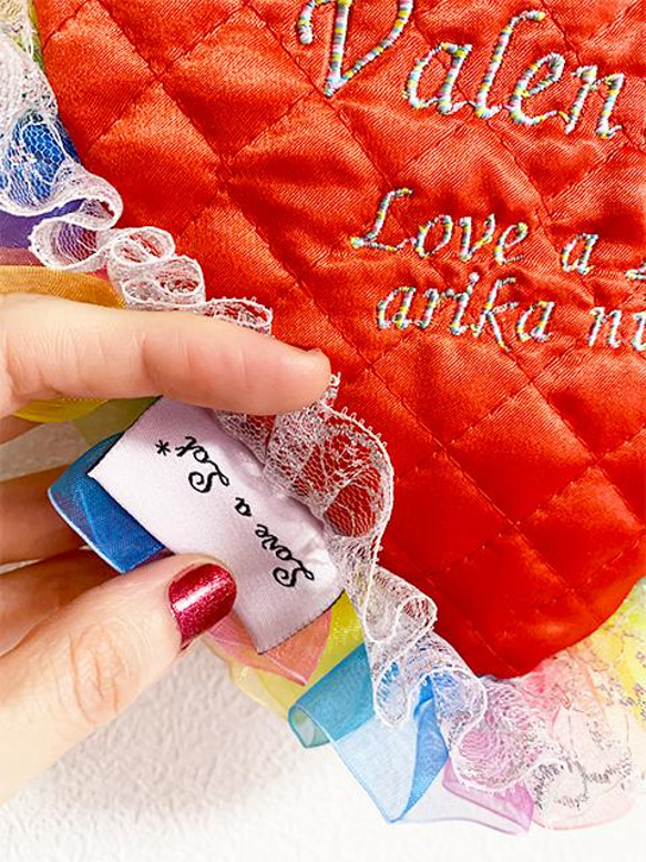【Be my Valentine】Rainbow frillのスペシャルウォールデコ①（white） 5枚目の画像