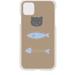 猫とお魚 にゃんこ お魚 iPhoneケース 4枚目の画像