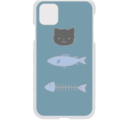 猫とお魚 にゃんこ お魚 iPhoneケース 3枚目の画像