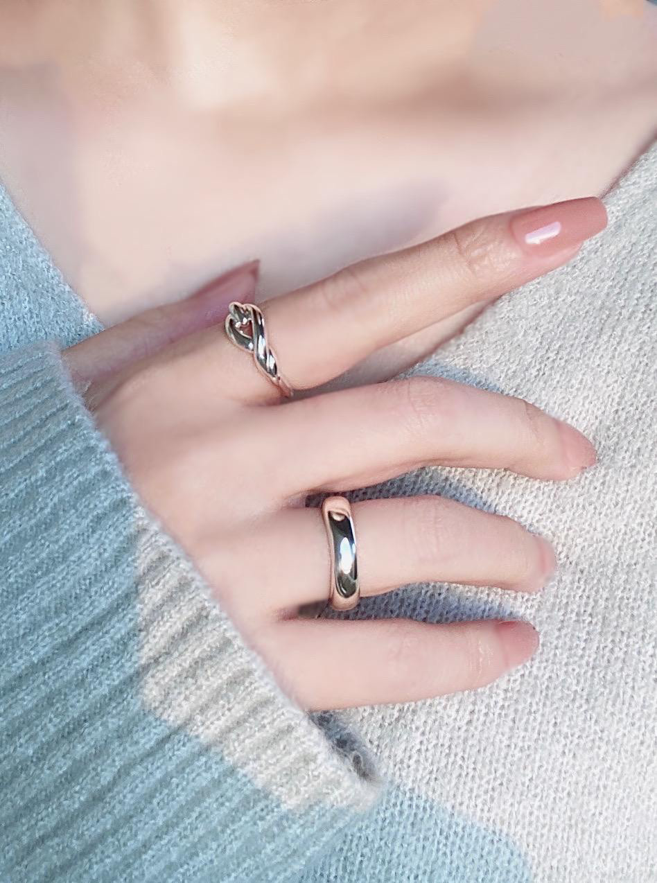 甲丸BoldシンプルシルバーリングRG67