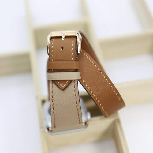 受注製作】高級革使用Apple Watch 2重巻きタイプ レザーベルト レザー