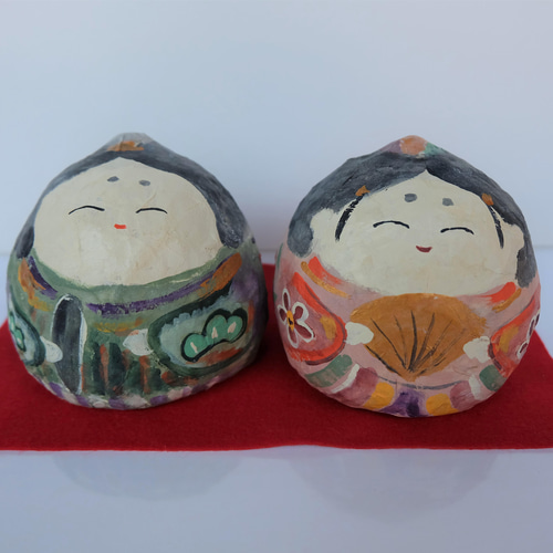 ◇お雛さん-ほっこり雛人形 張り子一品もの♪ その他置物 kamiyama