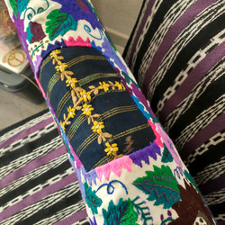クッションカバー 刺繍　エスニック　ウィピル　大きめクッション 4枚目の画像