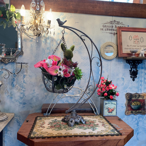 Antique garden/ガーデン オーナメント/ ハンギングスタンド& ホルダー