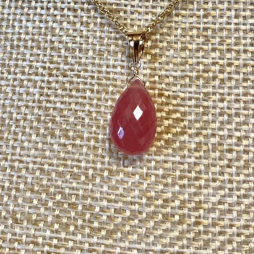 送料無料】14kgf 天然石 大粒インカローズ マイクロカット ペア  