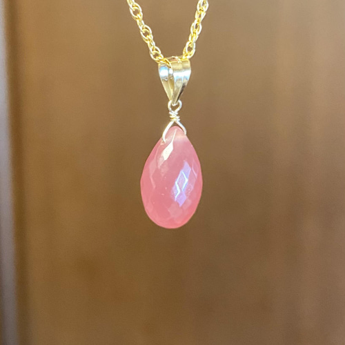 送料無料】14kgf 天然石 大粒インカローズ マイクロカット ペア  