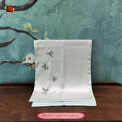プレミアムファインナチュラル蘇州シルクスカーフ100％手縫い中国刺繡アート #103 6枚目の画像