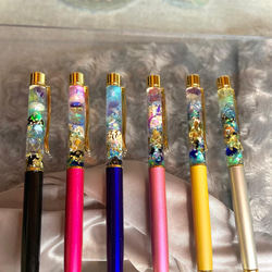 幸運を呼ぶ オルゴナイトボールペン 天然石 光る ホヌリングチャーム  ギフト 贈り物 ハーバリウムボールペン 2枚目の画像