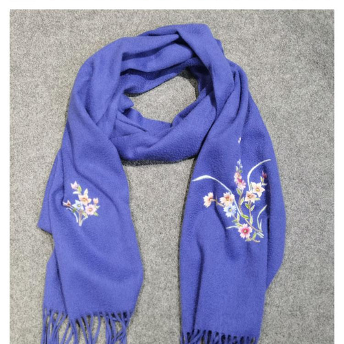 高級 カシミヤ 刺繍 上品な 和柄 マフラー ストール ショール