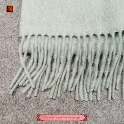 高級 カシミヤ 刺繍 上品な 和柄 マフラー ストール ショール レディース 防寒 アジアン #102 3枚目の画像