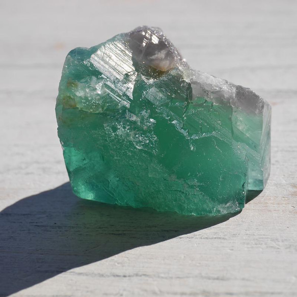 天然石 約30g最大幅約39mmダイアナマリア鉱山産フローライト結晶原石グリーン強蛍光[dmfl-220208-02] 15枚目の画像