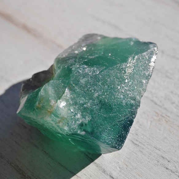 天然石 約30g最大幅約39mmダイアナマリア鉱山産フローライト結晶原石グリーン強蛍光[dmfl-220208-02] 11枚目の画像