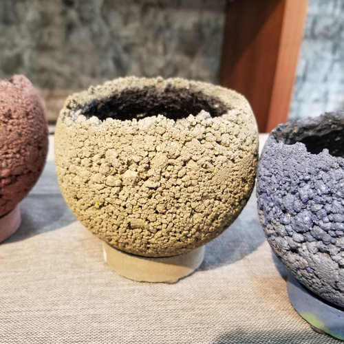 FP1262 カラー 小 丸鉢 セメント鉢 コンクリート鉢 植木鉢 一輪挿し