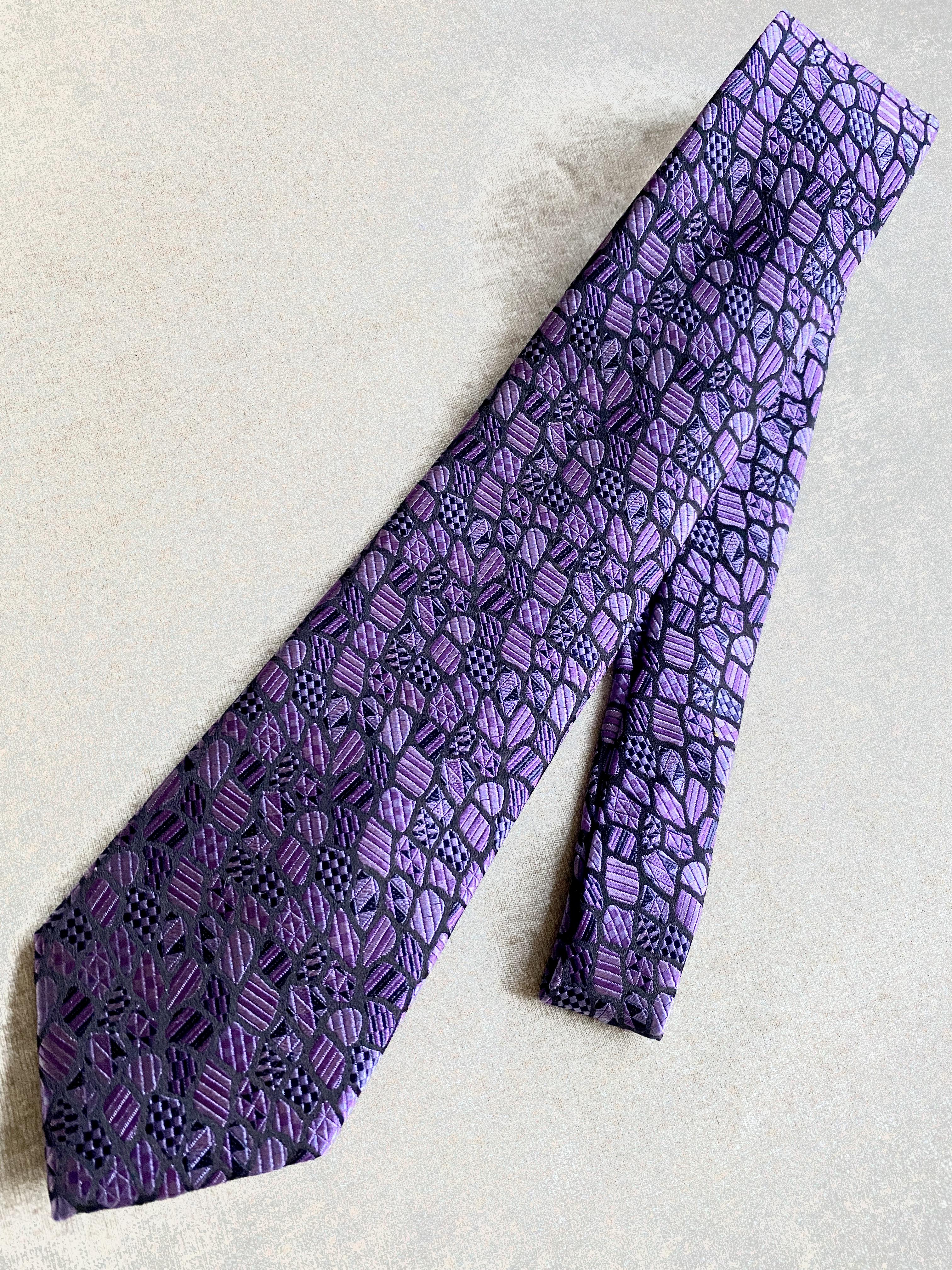 京の石畳のネクタイ パープル