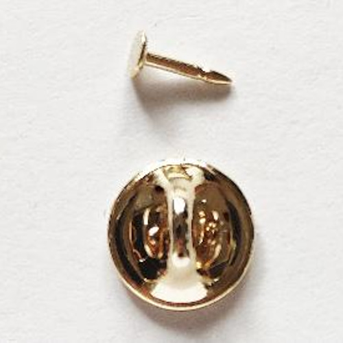 日本製 特注ピン（3.8mm 丸皿 7.5mm針）ゴールドカラー ピンブローチ