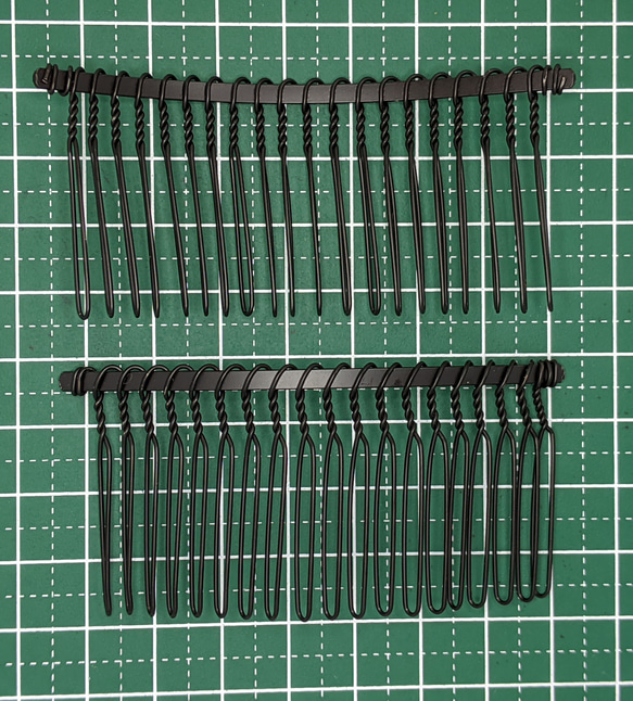 ヘアコーム 20本足 5個 ブラック ハンドメイド DIY 金具 ヘアアクセサリー 素材 5枚目の画像