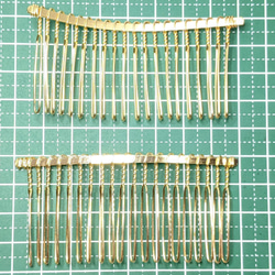 ヘアコーム 20本足 5個 ゴールド ハンドメイド DIY 金具 ヘアアクセサリー 素材 5枚目の画像