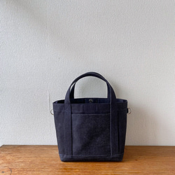 “Simple tote” M size “Denim fabric” / 牛仔托特包 [Made-to-order] 第2張的照片