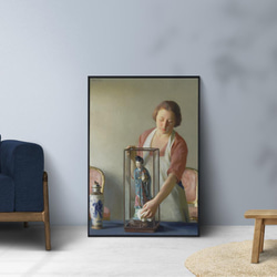 NO.351】日本人形と家政婦絵画アートポスター☆和モダンエレガント