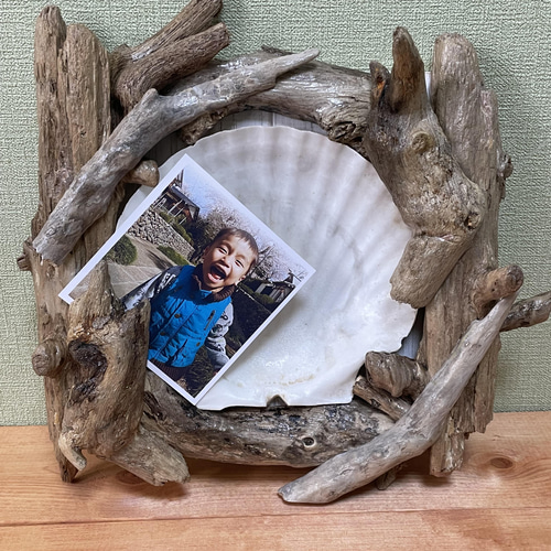 海の特大流木 素敵な穴空き板形テーブル オブジェ 置物