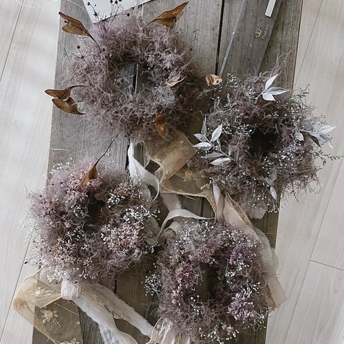 dried smoke ornament ドライフラワー オーナメント モビール