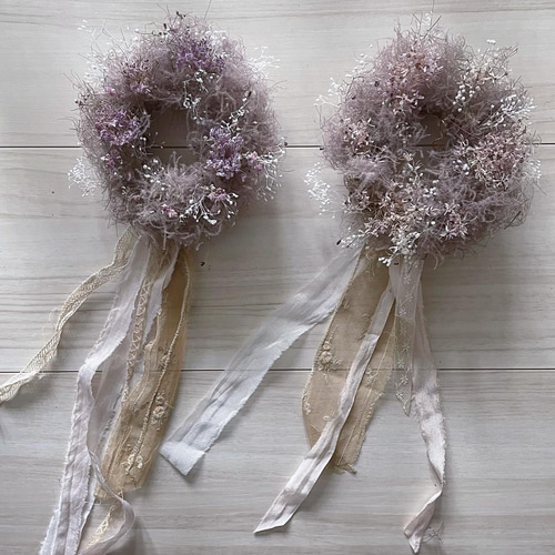 スモークツリーガーランドドライフラワーモビール