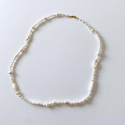 淡水真珠：pearl×shell necklace 2枚目の画像