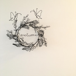 ちゃんねページ　もりもりミモザリース　ワイヤークラフト　ディップアート ちゃんねページ もりもりミモザリース ワイヤークラフト ディップ