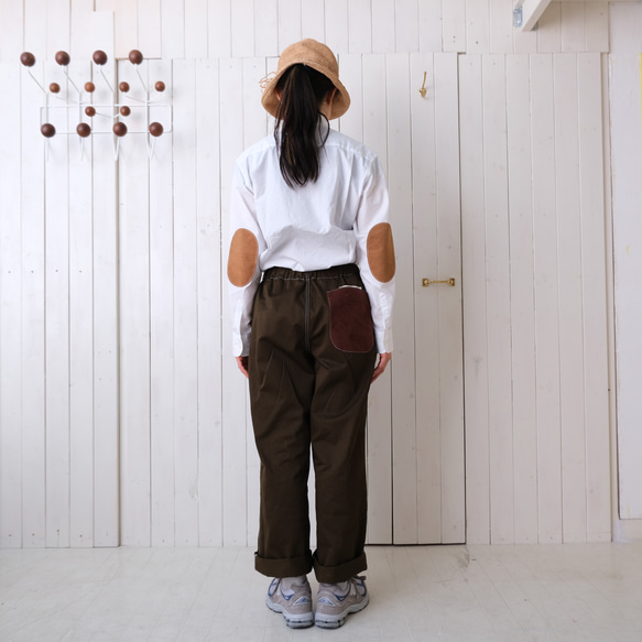 * two tone rough pants *　chick khaki 第3張的照片