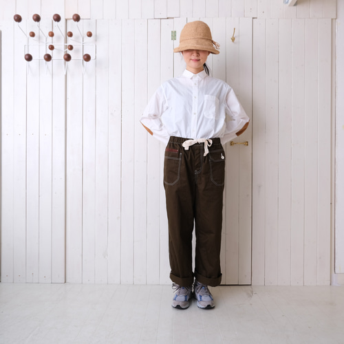 S・Mサイズ】コットンチノパンツ カーキ キュロット・ワイドパンツ