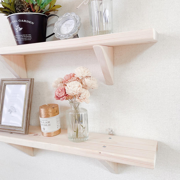 wood shelf 50cm 2点セット ナチュラル 2枚目の画像