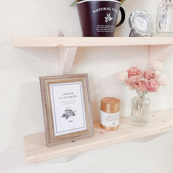 wood shelf 50cm 2点セット ナチュラル 3枚目の画像