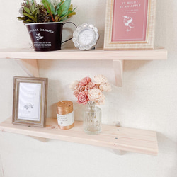 wood shelf 50cm 2点セット ナチュラル 5枚目の画像