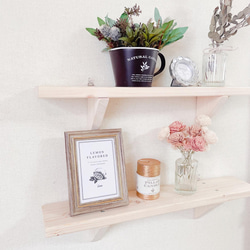 wood shelf 50cm 2点セット ナチュラル 4枚目の画像
