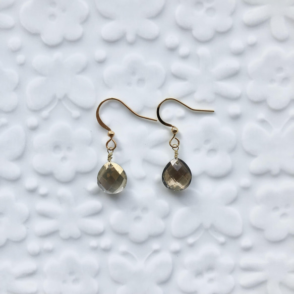 No.133 】ドロップガラスのピアス ピアス（フック・チェーン） ahm 