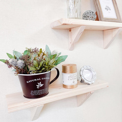 wood shelf 35cm 2点セット ナチュラル 2枚目の画像