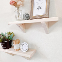 wood shelf 35cm 2点セット ナチュラル 3枚目の画像