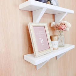 wood shelf 35cm 2点セット ホワイト 2枚目の画像