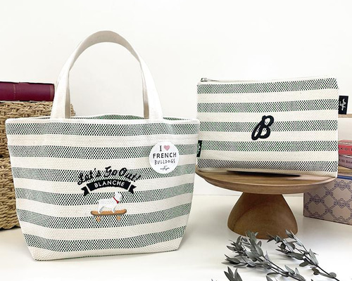 名入れ可能】フレンチブルドッグ タケヤリ帆布ミニトートバッグ