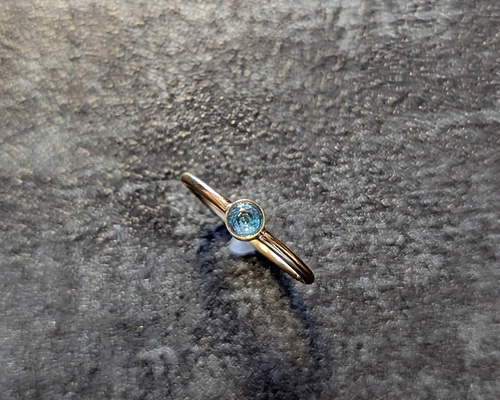 ブルージルコン リング 天然石 天然石リング アクセサリー シンプル