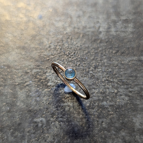 ブルージルコン リング 天然石 天然石リング アクセサリー シンプル