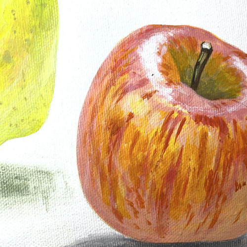 原画 アルキド絵具 キャンバス】 Ukabu Apples /SM/サムホール