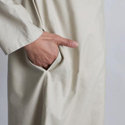 ラスト1 ●最終ＳＡＬＥ『花ボタン スタンド襟ロングシャツ ワンピース』コットン１００％ゆったりA14 5枚目の画像
