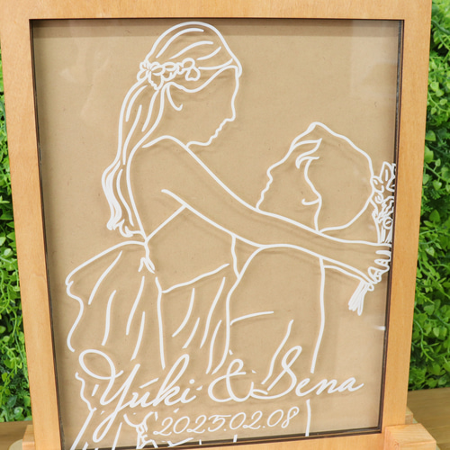 サンドセレモニー結婚証明書 ラインアート その他オーダーメイド